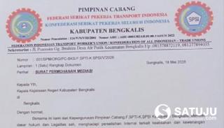 F-SPTI-K.SPSI Bengkalis Ajukan Surat Mediasi ke Kejari, Minta APH Objektif Soal Legalitas Organisasi