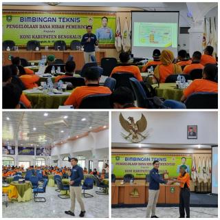 Kepala KP2KP Duri Jadi Narasumber Bimtek Tata Kelola Keuangan Dana Hibah KONI