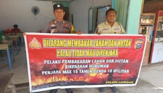 Jaga Pelalawan dari Kabut Asap, Polsek Langgam Tegaskan Larangan Bakar Lahan