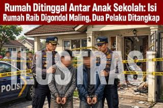 Rumah Ditinggal Antar Anak Sekolah: Isi Rumah Raib Digondol Maling, Dua Pelaku Ditangkap
