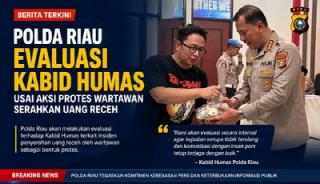 Polda Riau Evaluasi Kabid Humas Usai Aksi Protes Wartawan Serahkan Uang Receh