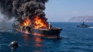 Dua Super-Tanker Minyak Terbakar di Selat Hormuz, Iran Sebut Hantam Ranjau Laut