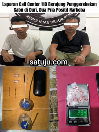 Laporan Call Center 110 Berujung Penggerebekan Sabu di Duri, Dua Pria Positif Narkoba