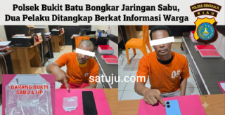 Polsek Bukit Batu Bongkar Jaringan Sabu, Dua Pelaku Ditangkap Berkat Informasi Warga