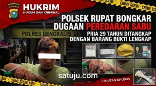 Polsek Rupat Bongkar Dugaan Peredaran Sabu, Pria 29 Tahun Ditangkap dengan Barang Bukti Lengkap