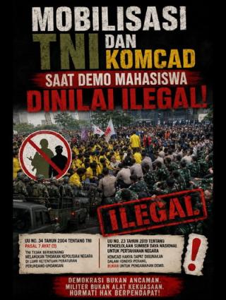 Pengerahan TNI Saat Demo Mahasiswa Dinilai Picu Kekhawatiran Demokrasi