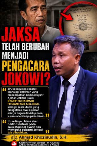 Sidang Ijazah Jokowi, Ahmad Khozinudin Soroti Strategi Dakwaan Jaksa dan Potensi Jokowi Tak Dihadirkan