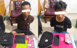 Polsek Mandau Tangkap Dua Pria, Sita 7 Paket Sabu dan Ganja di Pematang Pudu