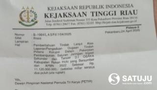Sejak 2024 Akhir Laporan Dugaan Korupsi Proyek Irigasi Rp11 Miliar di Rohul Mandek Dimeja Kejati Riau