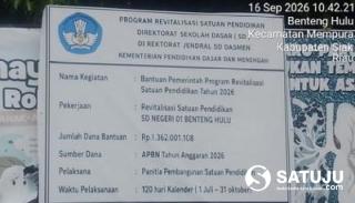 Akreditasi A, Bangunan Menua: SDN 1 Benteng Hulu Dapat Revitalisasi Rp1,36 Miliar