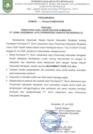 Muhammad Thaib Terpilih sebagai Komisaris PT BLJ Bengkalis