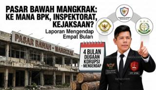 Pasar Bawah Mangkrak, Laporan Dugaan Korupsi Empat Bulan Mengendap: Ke Mana BPK, Inspektorat, dan Kejaksaan?