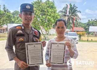 Kapolsek IPDA Bambang Sebarkan Maklumat Kapolda Riau, Cegah Karhutla