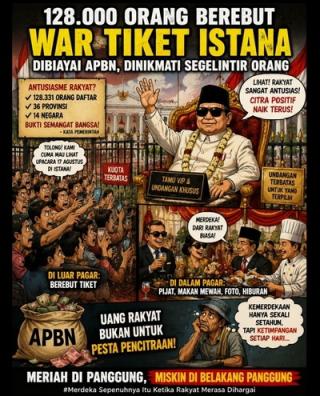 War Ticket Upacara Kemerdekaan: Ketika APBN Jadi Panggung Elit Digital