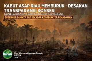 Kabut Asap Riau Memburuk, RWWG Desak Buka Data Konsesi